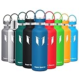 Super Sparrow Botella Agua Acero Inoxidable 18/10 - Botella Termica Ultraligera - 500ml - Termo Sin BPA, Botella Agua Niños, para Deporte, Viaje, Escuela, Exterior, Oficina, Hogar