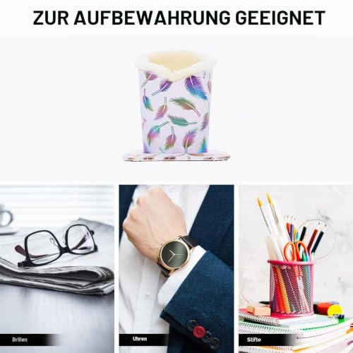 Amosfun Brillenhalter Tisch Aus Leder Und PlüSch Kompakter BrillenstäNder Und Aufbewahrungsbox FüR Sonnenbrillen Und Sichtbrillen Ideal FüR Zuhause BüRo Und Schreibtischdekoration 4.92X4.61X3.19In