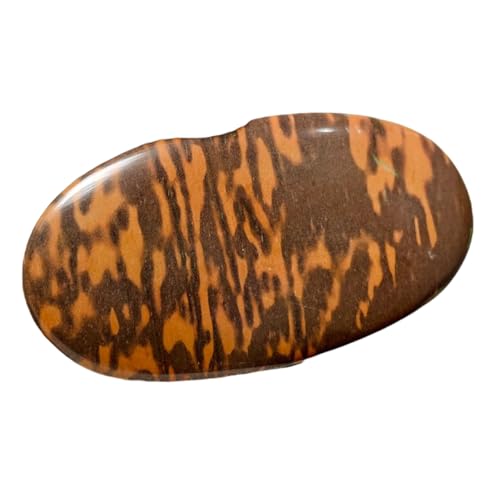 Pierre cabochon jaspe peau de tigre naturelle 81mm pour réparer ou créer un bijou