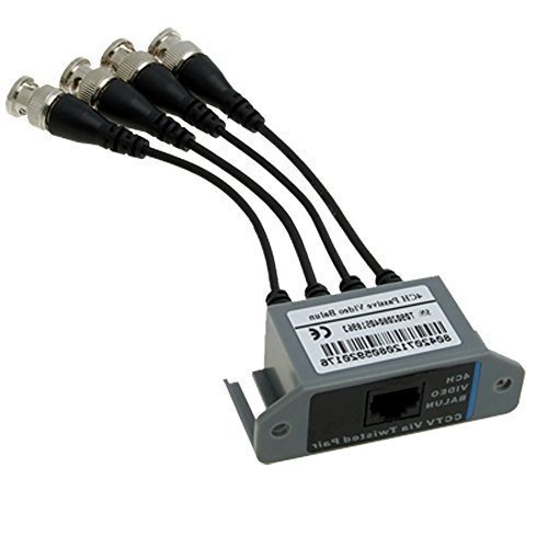 OdiySurveil(TM) 4 Channel Video (BNC) to UTP (RJ45) CCTV Video Balun for Security Surveillance Camera