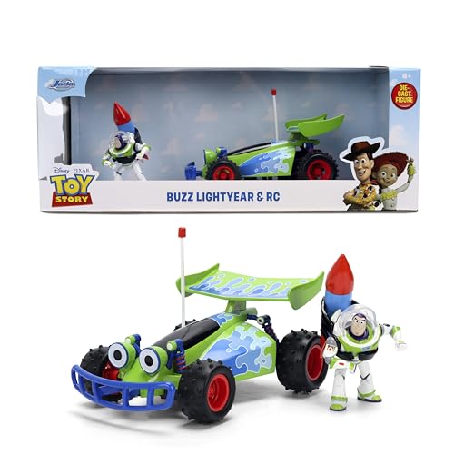 Jada Toy Story RC Turbo Buggy avec Buzz l'Éclair Figurine 1/24 Véhicule moulé sous pression – Hollywood Rides Toys