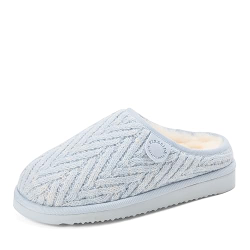 Image of Fireside by Dearfoams Women's Greta Genuine Shearling Clog Slippers, 100% Natural Suede Clogs for Outdoor & Indoor