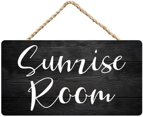 BHSEXA Sunrise Room 6×12 Inche Wooden Sign Rustic Home Hanging Plaque Wall Art Decor for Home Office Bedroom Living Room Sunrise Themed Space