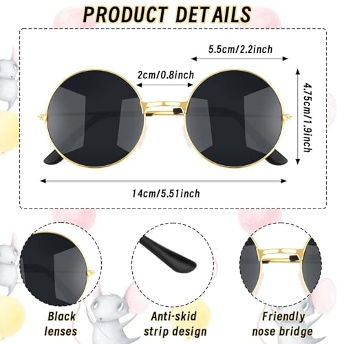 Kavoc World Book Day 3 Blind Mice Costume Include Black Glasses Mouse Ears Headband Bow Tie and Mouse Tail for Halloween Party Dress Up - Image 3