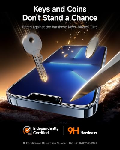 Image of SMARTDEVIL 2 Pack for iPhone 13 Pro Max /iPhone 14 Plus Screen Protector, 9H Hardness Military Grade Shatterproof, HD Clear Tempered Glass with Auto Dust-Elimination, Bubble Free, Easy Installation