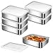 Produktbild HOMURY Frischhaltedose Meal Prep Boxen: 6 Stück Brotdose Edelstahl mit Deckel 500ml,Gefrierbehälter,Frischhaltedosen Mit Deckel,Lebensmittel Aufbewahrungsbox,Stapelbare Edelstahl-Box für Fleisch Käse