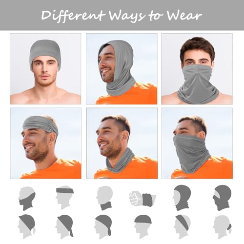 Image of Geyoga 6 /9 Pcs Summer UV Protection Cooling Neck Gaiter Scarf Face Clothing Neck Gaiter Mask Sunscreen Breathable Bandana