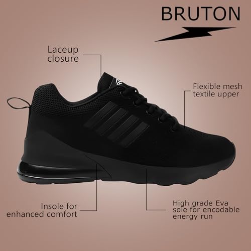 Image of BRUTON 792 EVA Lite Sports Running Shoes for Men - Black