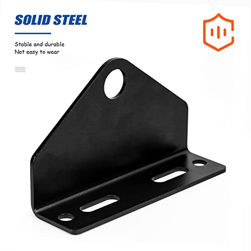 2 Pcs Universal Zero Turn Mower Trailer Hitch 0.11" Thick And Strong Steel Mower Hitch Plate Heavy Duty 0.78" Lawn Tractor Hitch Golf Cart Hitch With 4 Bolts (Black) #TOP4