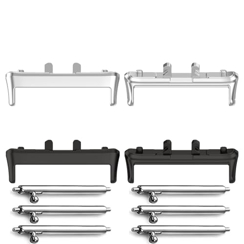 FitTurn Adaptador/cierre/conector de correa de reloj de metal compatible con modelos de reloj Samsung Galaxy Fit 3 SM-R390. Viene con aguja de liberación rápida, conecta correa de 18 mm, no necesita