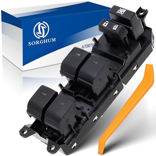 Sorghum Power Window Switch Driver Side - Master Window Switch Compatible with 2009-2011 Toyota Camry 2008-2011/2013 Land Cruiser 2010-2015 Prius/Plug-in 2009-2015 Venza 20 Pins Replace# 84040-33100 by SORGHUM - Used condition - US$19.08