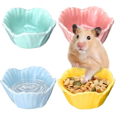 LemonRoad 4-Pack Small Ceramic Pet Bowls Cover