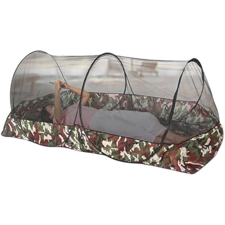 Mosquito Tent,Folding Netting Bed Tent,Portable Mosquito Netting with Bottom,Camping Tent Fine Mesh Mosquito Net for Adults Kids Travel Camping Backyards Canopy Outdoor (Black Net, 1 Person)