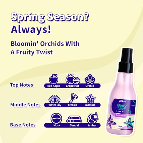 Plum BodyLovin' Orchid-You-Not Body Mist | Long Lasting Fresh Floral Fragrance For Women With Red Apple, Freesia & Musk | High On Fun | Travel-Friendly Perfume Body Spray 150 ml - view 5