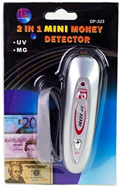 2 in 1 Counterfeit Money Detector Fake Dollar Bill Currency Checker Tester Uv Mg Blacklight Magnetic Cash Banknote by Spreezie