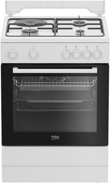 Beko FBS63121WD Cuisinière Mixte Gaz Four Électrique 73L 4 Feux Blanc