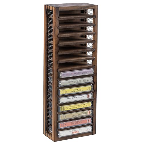 FARM IN Cassette Tape Storage, Farmhouse Style Cassette Rack Tower,