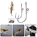 GMBYLBY 10Pcs Barbed Fishhook with Hole Live Shrimp Fixing Hook Fishing Baitholder Hook Freshwater Saltwater Fishing Accessory