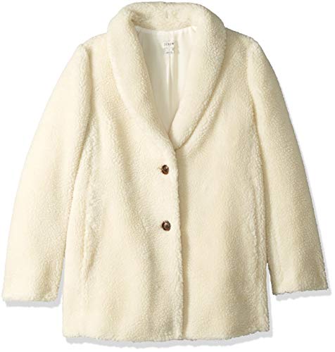J.Crew Mercantile Women's Teddy Fleece Shawl Collar Coat, Vintage Champagne, M