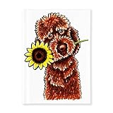 CafePress Sunny Chocolate Labrodoodle Hard Cover Journal Notebook, Personal Diary