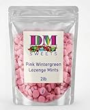 Pink Wintergreen Mints Candy Bulk Bag - 2 lbs of Soft Refreshing Creamy Lozenge Treats. Perfect for After Dinner