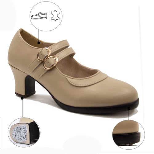 Chaussures de flamenco double semelle idéales pour le studio
