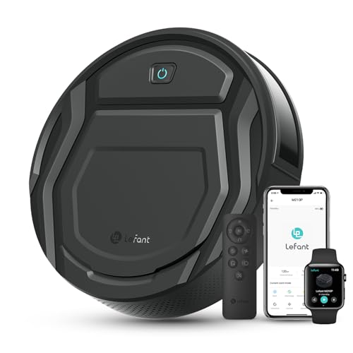 Lefant M210P Robot Vacuum Cleaner Remote Control, Featured Carpet Cleaner Small Robot 7.8cm Thin 28cm DIA, Robotic Vacuum Alexa Voice Control Self-Charging Ideal for Pet Hair Hard Floor