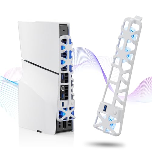 【新型 PS5 Slim用 冷却ファン】 CHIPETTY PS5 スリム用 冷却ファン 3段階風速 【熱暴走対策】 LED雰囲気ライト USB 3.0端子付き 低騒音 急速冷却 放熱 プレステ5 スリム ディスク/デジタル版対応 新型ps5 Slim用