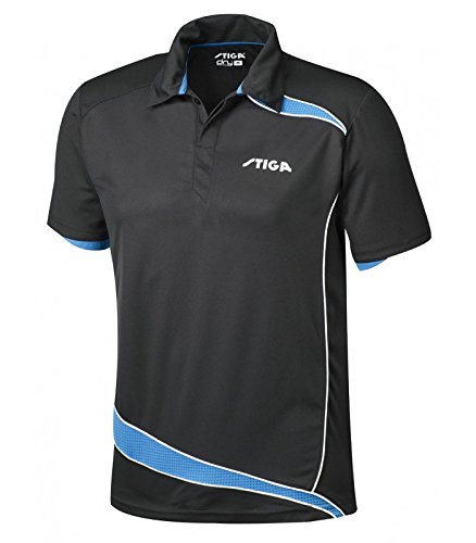 Chemisette tennis de table Stiga Discovery noir et bleu pour le ping-pong