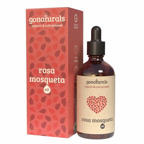 GoNaturals® Aceite Rosa Mosqueta para Cicatrices - 100% Puro, Orgánico y Prensado en Frío - 50ml - Reparación Completa: Mejora la Textura de la Piel y Revitaliza el Cabello