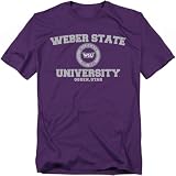 Weber State University Official Circle Logo Unisex Adult T Shirt,Purple, Large