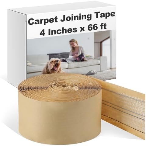 66 ft Carpet Joining Tape 4 Inches x 66 ft Carpet Seam Tape, Heat Bond Seaming, Strong Adhesion, Safe