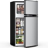 Feelfunn 2.5 Cu.Ft Mini Fridge with Freezer, 2 Door Dorm Fri...