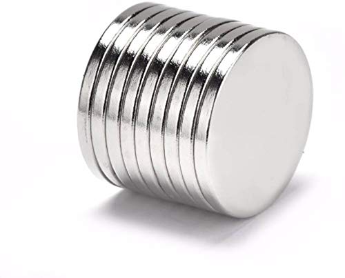 MAGNETICKS 30 Pieces of 20mm x2mm Disc Shape - Chrome Finish