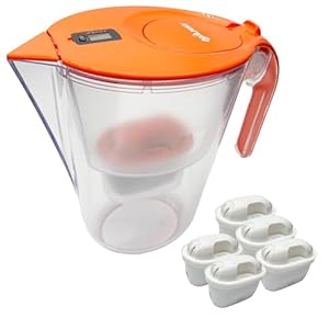 Water Filter Pitcher with 5 Filters, BPA-Free Water Pitcher, Long-Lasting Water Purifier