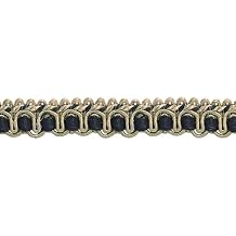 DECOPRO 1/2" 1cm Imperial Collection Gimp Braid Trim # 0050IG, Tan Beige Black #4363 Pure Black, Tan Beige, Light Beige 5 Yard Value Pack 15 ft/4.5m