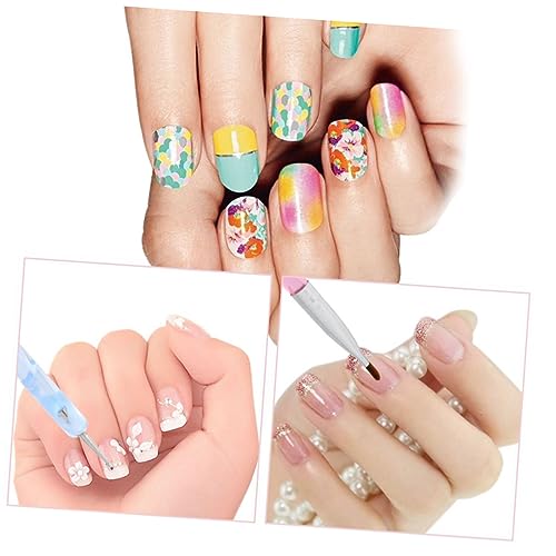 Healeved 5pcs Dual-end Nail Art Dotting Pens for Manicure Styluses and Brush Tips for Acrylic Uv Gel Painting Easy to Use for Professional and Home Nail Designs - Thumbnail 6