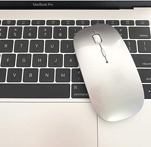 Bluetooth Wireless Mouse for Laptop mac MacBook ipad MacBook air MacBook pro pc Desktop Computer Windows Chromebook Notebook (Silver) - 2