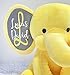 Personalized Elephant Stuffed Animal - Custom Birth Stats Announcement Stuff Elephants Animals for Babies, Baby Shower, Boy, Girl, Newborn, Customized Keepsake Plush Bear Gifts, Yellow 9 Inches