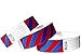 Bracelets d'identification Tyvek 19 mm, Rayé, 500 pièces, Rouge-Bleu, Bracelets événementiels