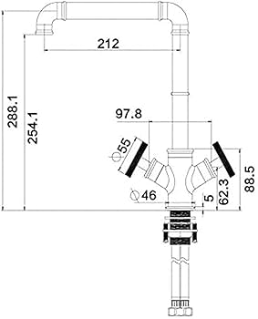 Amazon.com: OKUOKA Retro Brass Kitchen Faucet Vintage Industrial