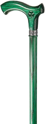 Miniatura 4 de Bastón irlandés hecho a mano para hombres, trébol, bastón de madera ergonómico personalizado, bastón celta, regalo del día de San Patricio
