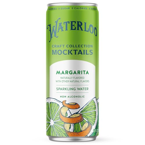 Waterloo Craft Collection Mocktails, Margarita Naturally Flavored Non-Alcoholic Sparkling Beverage, 12 Fl Oz Cans (Pack of 6) – Zero Calories, Zero Sugar or Sweeteners, Alcohol-Free - Thumbnail 2