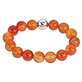 Armbandlänge ca. 19cm Lassiere Damen Flex Armband mit Achat orange