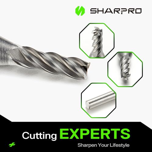 Image of 6mm Shank End Mill Set 4mm Cutting Dia. 4 Flutes AlCrN Coated Carbide Square CNC End Mills, Apply for Alloy Steel, Stainless Steel, and Various Cast Iron (5PCS)