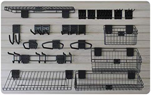 HandiWall Intermediate Accessory Kit with 33 Baskets, Shelves and Hooks for Garage Slatwall Panels