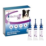 Vectra 3D Flea and Tick Treatment for Dogs and Puppies Weighing 9.1-25 kg (20-55 lbs) - Tick and Flea Prevention for Dogs That Repels Mosquitoes and More with Easy Monthly Application (3 Pack)