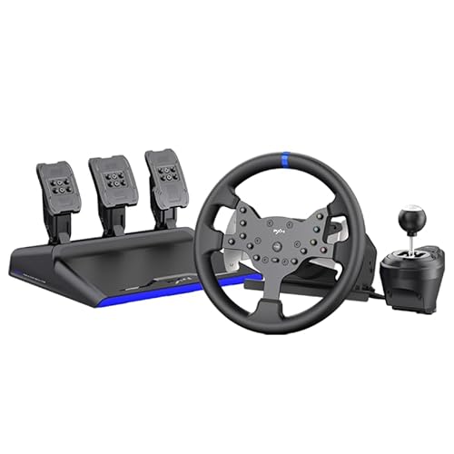PXN-V99 pc steering wheel, 3nm force feedback gaming Steering wheel 270/900, disassembly, with Hall magnetic induction pedal, 6+1 gear shift rod steering wheel For PS4/PS3/Xbox One, Xbox Series X/S PC