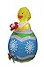 4 Foot Tall Easter Inflatable Yellow Baby Chick with Red Flower and Blue Egg Pre-Lit LED Lights Outdoor Indoor Holiday Blow up Lighted Yard Lawn Home Family Outside Decor Party Decoration