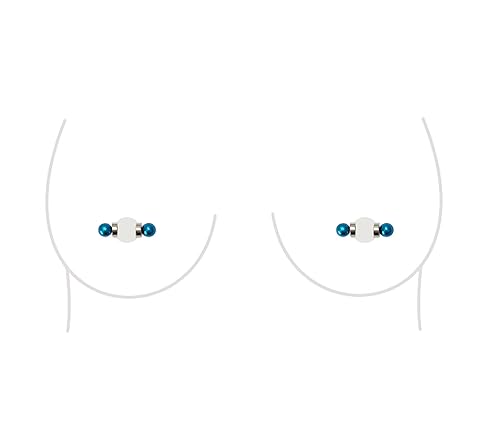 Miniatura 16 de Non-Piercing Fake Nipple Ring Barbell Stud Faux Piercing Body Jewelry For Women (B - Regular (Gold))